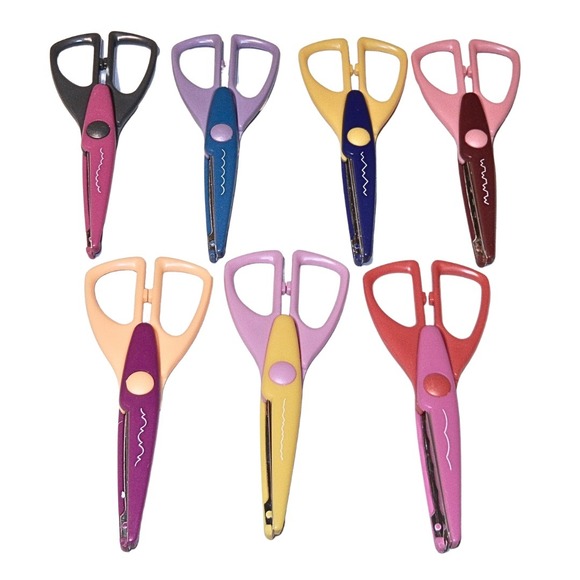 Other - 7 Pair Decorative Edge Craft Scissors Set Multi-Color Paper Edging Shears